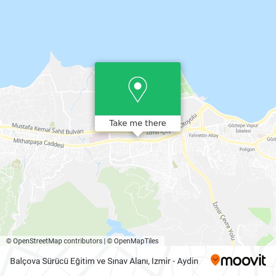 Balçova Sürücü Eğitim ve Sınav Alanı map
