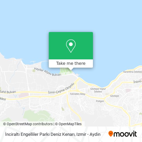 İnciraltı Engelliler Parkı Deniz Kenarı map