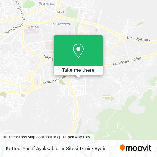Köfteci Yusuf Ayakkabıcılar Sitesi map