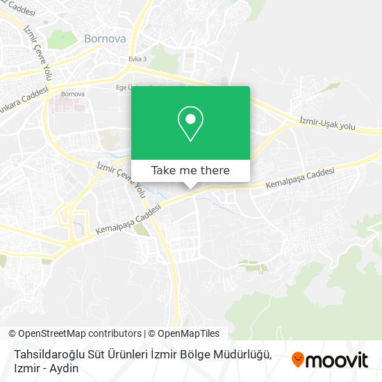 Tahsildaroğlu Süt Ürünleri İzmir Bölge Müdürlüğü map