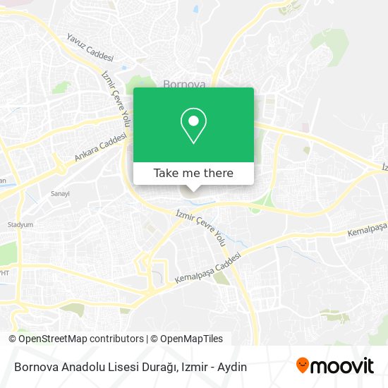 Bornova Anadolu Lisesi Durağı map