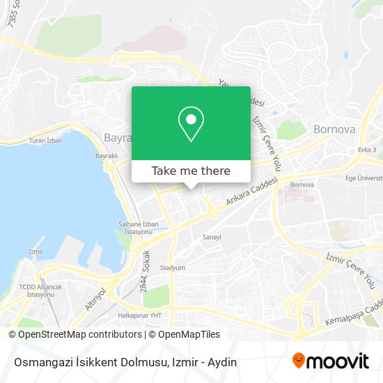 Osmangazi İsikkent Dolmusu map