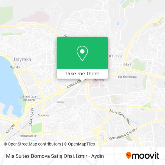 Mia Suites Bornova Satış Ofisi map