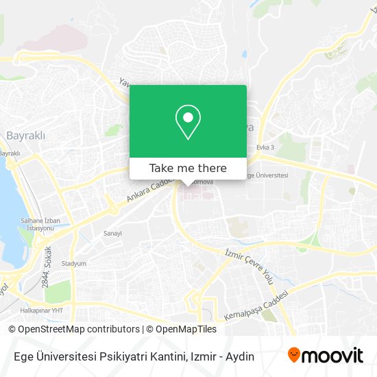 Ege Üniversitesi Psikiyatri Kantini map