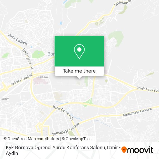 Kyk Bornova Öğrenci Yurdu Konferans Salonu map