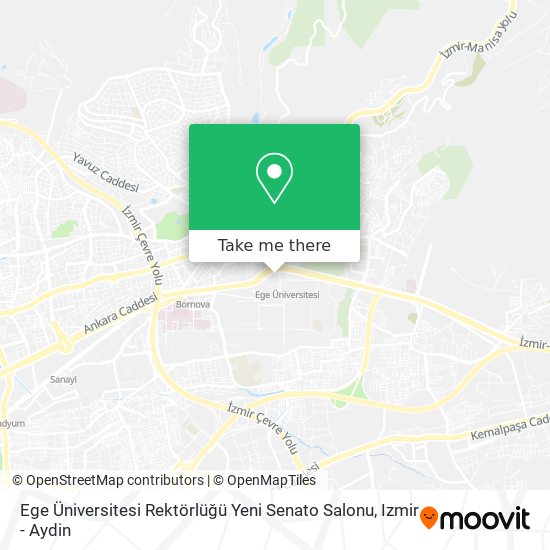 Ege Üniversitesi Rektörlüğü Yeni Senato Salonu map