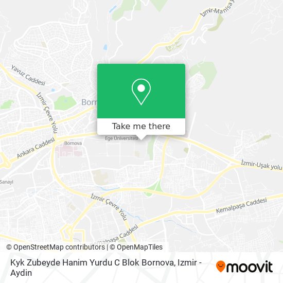 Kyk Zubeyde Hanim Yurdu C Blok Bornova map