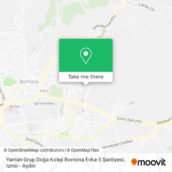 Yaman Grup Doğa Koleji Bornova Evka-3 Şantiyesi map