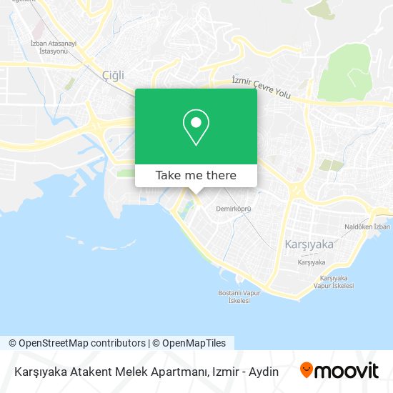 Karşıyaka Atakent Melek Apartmanı map