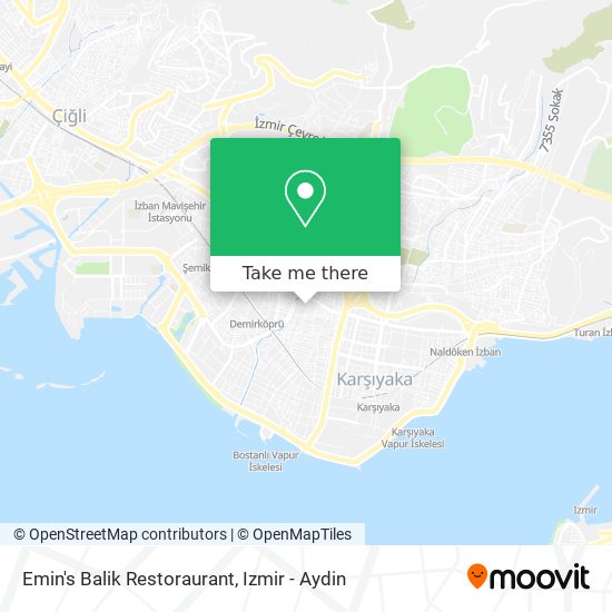 Emin's Balik Restoraurant map