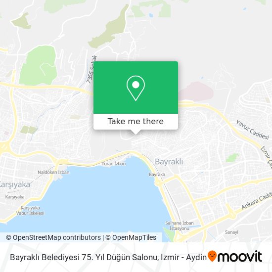Bayraklı Belediyesi 75. Yıl Düğün Salonu map