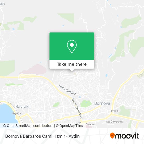 Bornova Barbaros Camii map