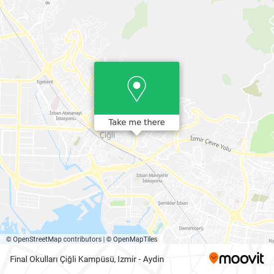 Final Okulları Çiğli Kampüsü map