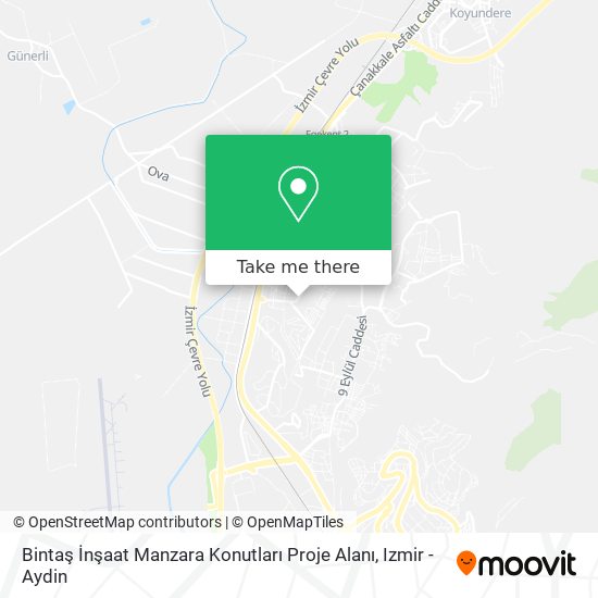 Bintaş İnşaat Manzara Konutları Proje Alanı map