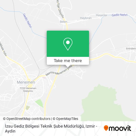 İzsu Gediz Bölgesi Teknik Şube Müdürlüğü map
