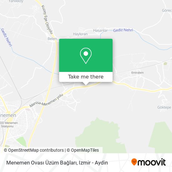 Menemen Ovası Üzüm Bağları map