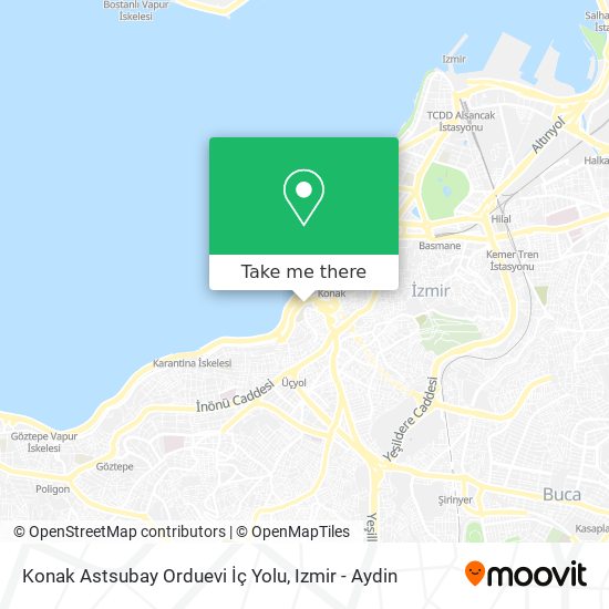 Konak Astsubay Orduevi İç Yolu map