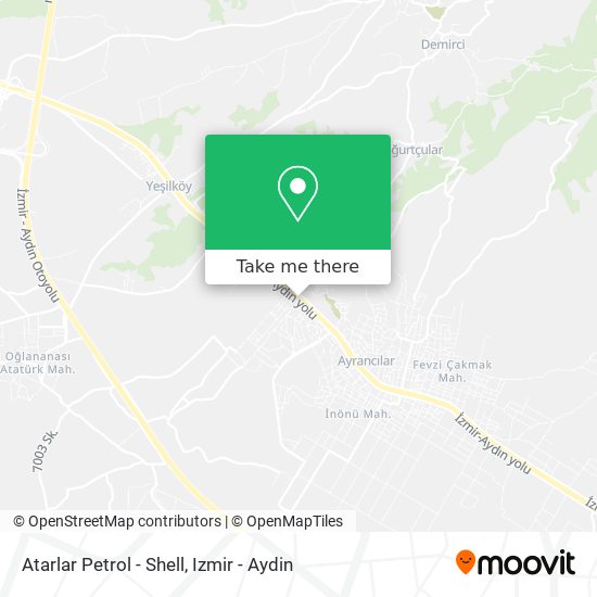 Atarlar Petrol - Shell map