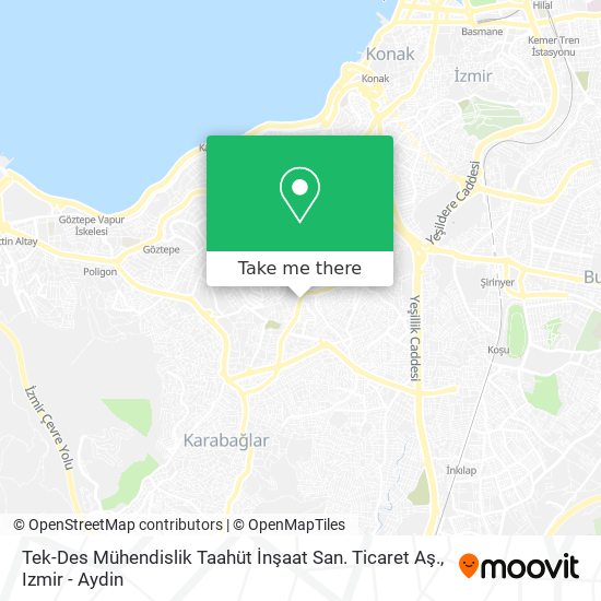 Tek-Des Mühendislik Taahüt İnşaat San. Ticaret Aş. map