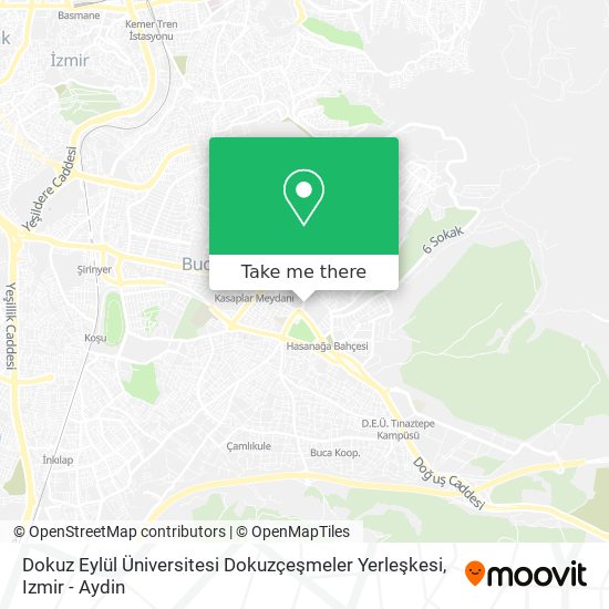 Dokuz Eylül Üniversitesi Dokuzçeşmeler Yerleşkesi map