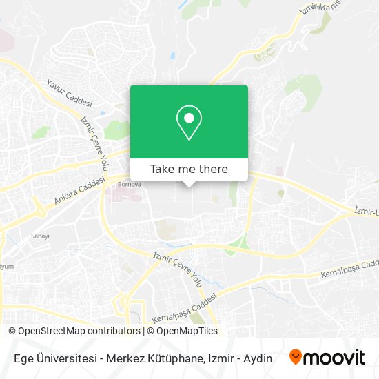 Ege Üniversitesi - Merkez Kütüphane map