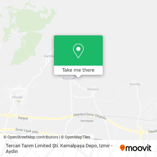 Tercan Tarım Limited Şti. Kemalpaşa Depo map
