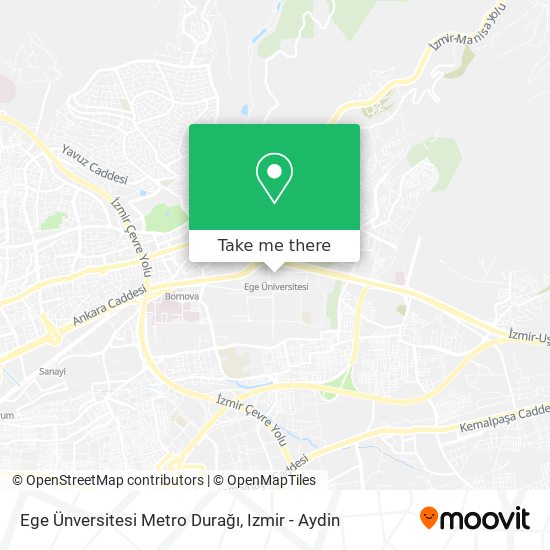 Ege Ünversitesi Metro Durağı map