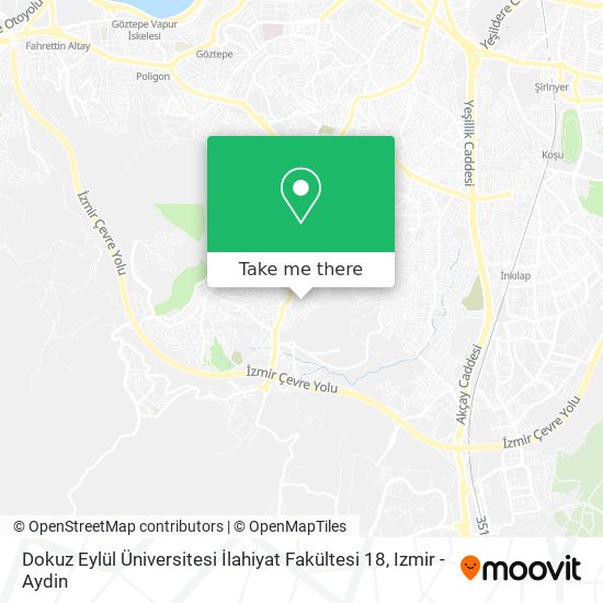 Dokuz Eylül Üniversitesi İlahiyat Fakültesi 18 map