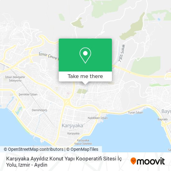 Karşıyaka Ayyıldız Konut Yapı Kooperatifi Sitesi İç Yolu map