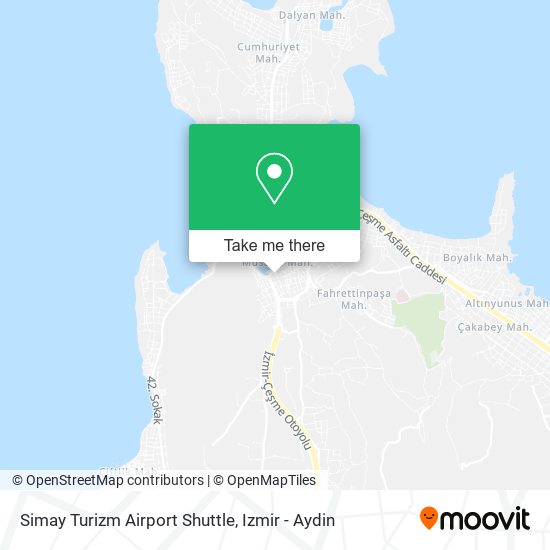 Simay Turizm Airport Shuttle map