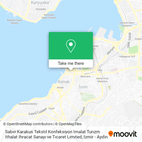 Sabın Karakus Tekstıl Konfeksıyon Imalat Turızm Ithalat Ihracat Sanayı ve Tıcaret Lımıted map