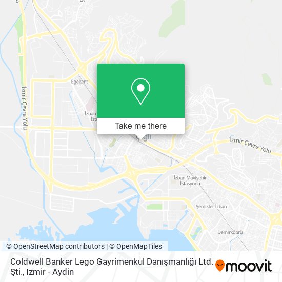Coldwell Banker Lego Gayrimenkul Danışmanlığı Ltd. Şti. map