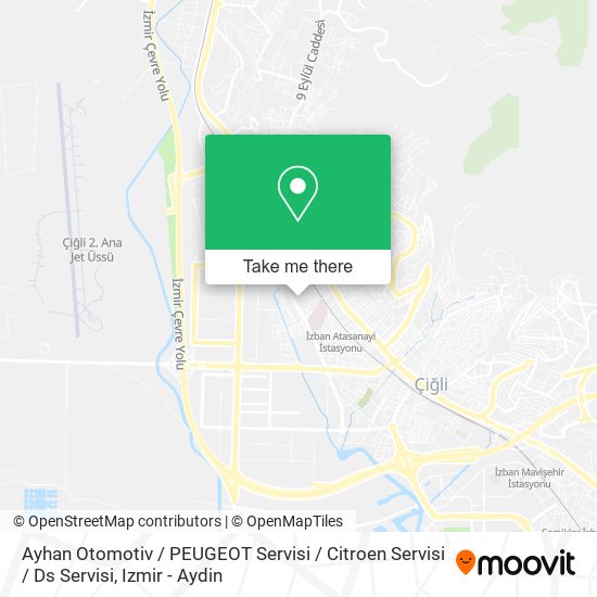Ayhan Otomotiv / PEUGEOT Servisi / Citroen Servisi / Ds Servisi map