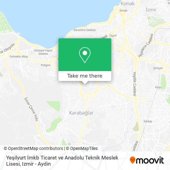 Yeşilyurt İmkb Ticaret ve Anadolu Teknik Meslek Lisesi map