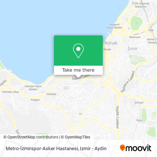 Metro-İzmirspor-Asker Hastanesi map