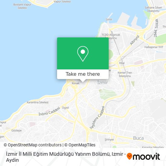 İzmir İl Milli Eğitim Müdürlüğü Yatırım Bölümü map