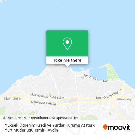 Yüksek Öğrenim Kredi ve Yurtlar Kurumu Atatürk Yurt Müdürlüğü map