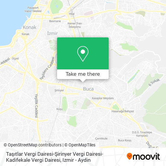Taşıtlar Vergi Dairesi-Şirinyer Vergi Dairesi-Kadifekale Vergi Dairesi map
