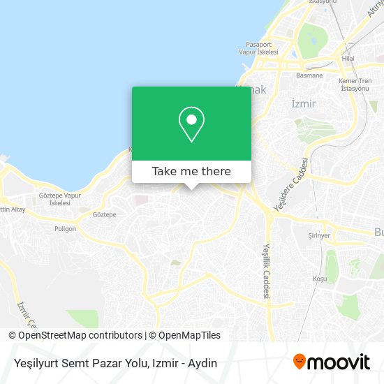 Yeşilyurt Semt Pazar Yolu map