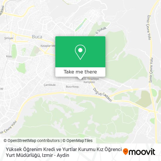 Yüksek Öğrenim Kredi ve Yurtlar Kurumu Kız Öğrenci Yurt Müdürlüğü map