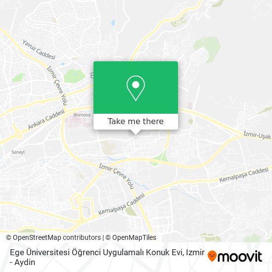 Ege Üniversitesi Öğrenci Uygulamalı Konuk Evi map
