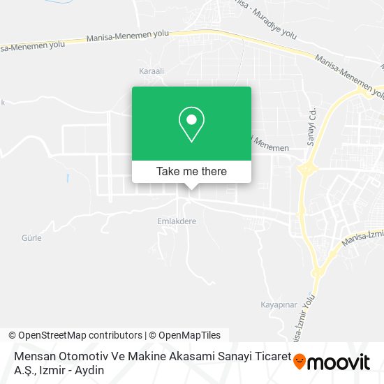 Mensan Otomotiv Ve Makine Akasami Sanayi Ticaret A.Ş. map