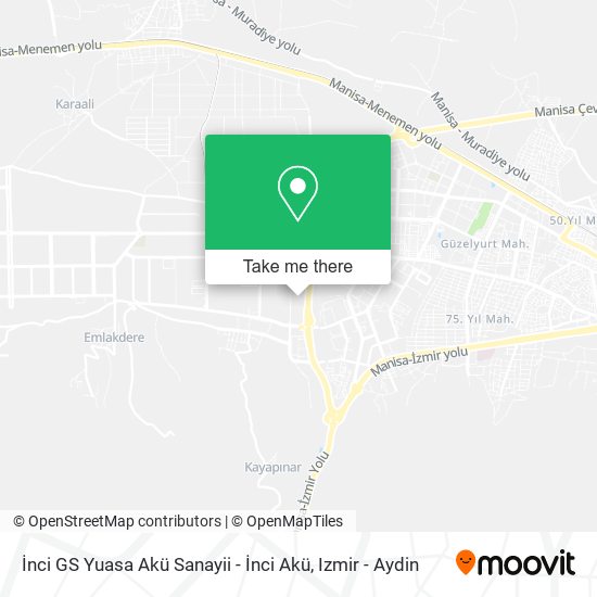 İnci GS Yuasa Akü Sanayii - İnci Akü map