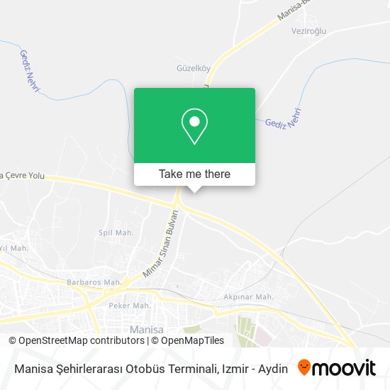 Manisa Şehirlerarası Otobüs Terminali map