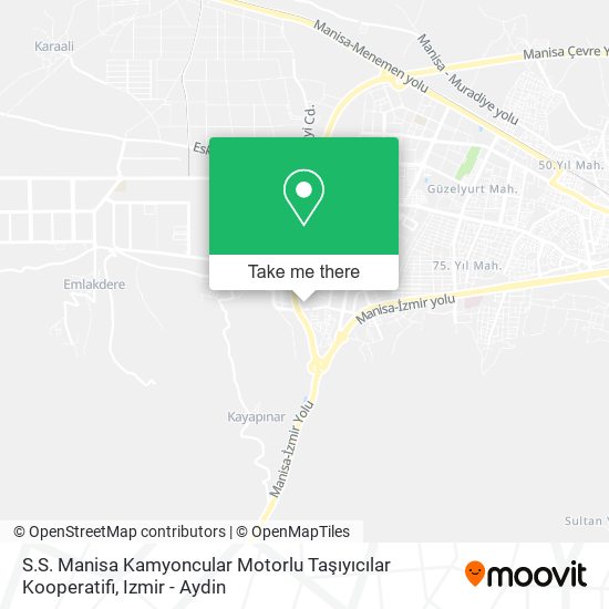 S.S. Manisa Kamyoncular Motorlu Taşıyıcılar Kooperatifi map