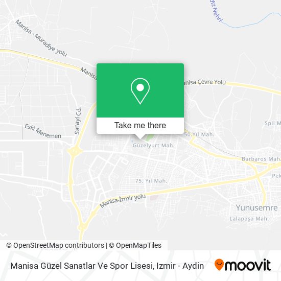 Manisa Güzel Sanatlar Ve Spor Lisesi map