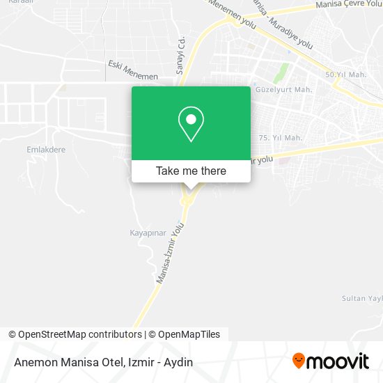 Anemon Manisa Otel map