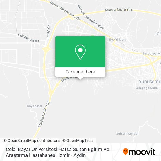 Celal Bayar Üniversitesi Hafsa Sultan Eğitim Ve Araştırma Hastahanesi map