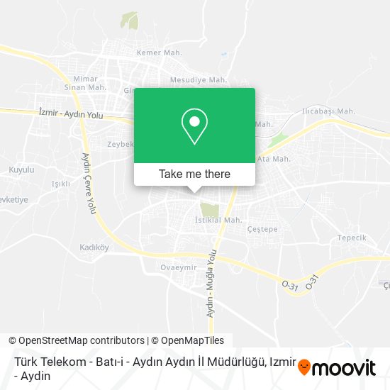 Türk Telekom - Batı-i - Aydın Aydın İl Müdürlüğü map