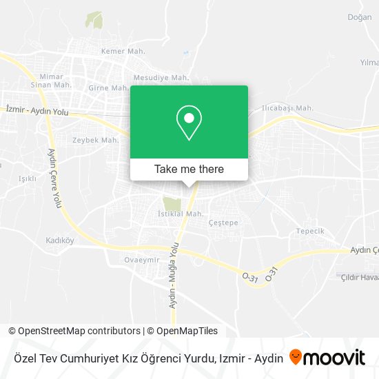 Özel Tev Cumhuriyet Kız Öğrenci Yurdu map